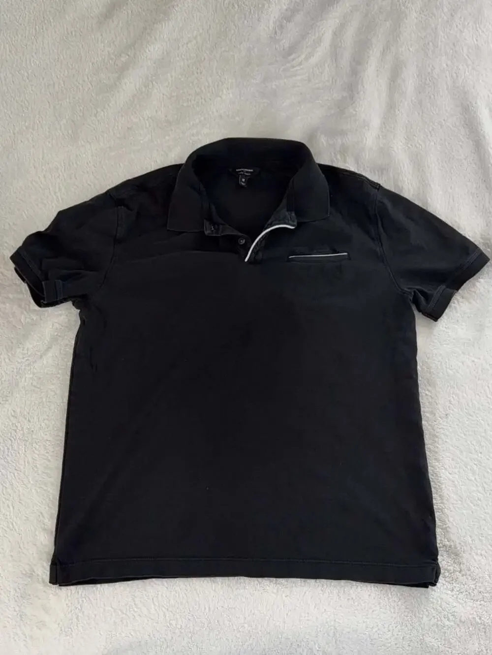 Banana Republic Luxe Touch Polo Shirt Black Size M